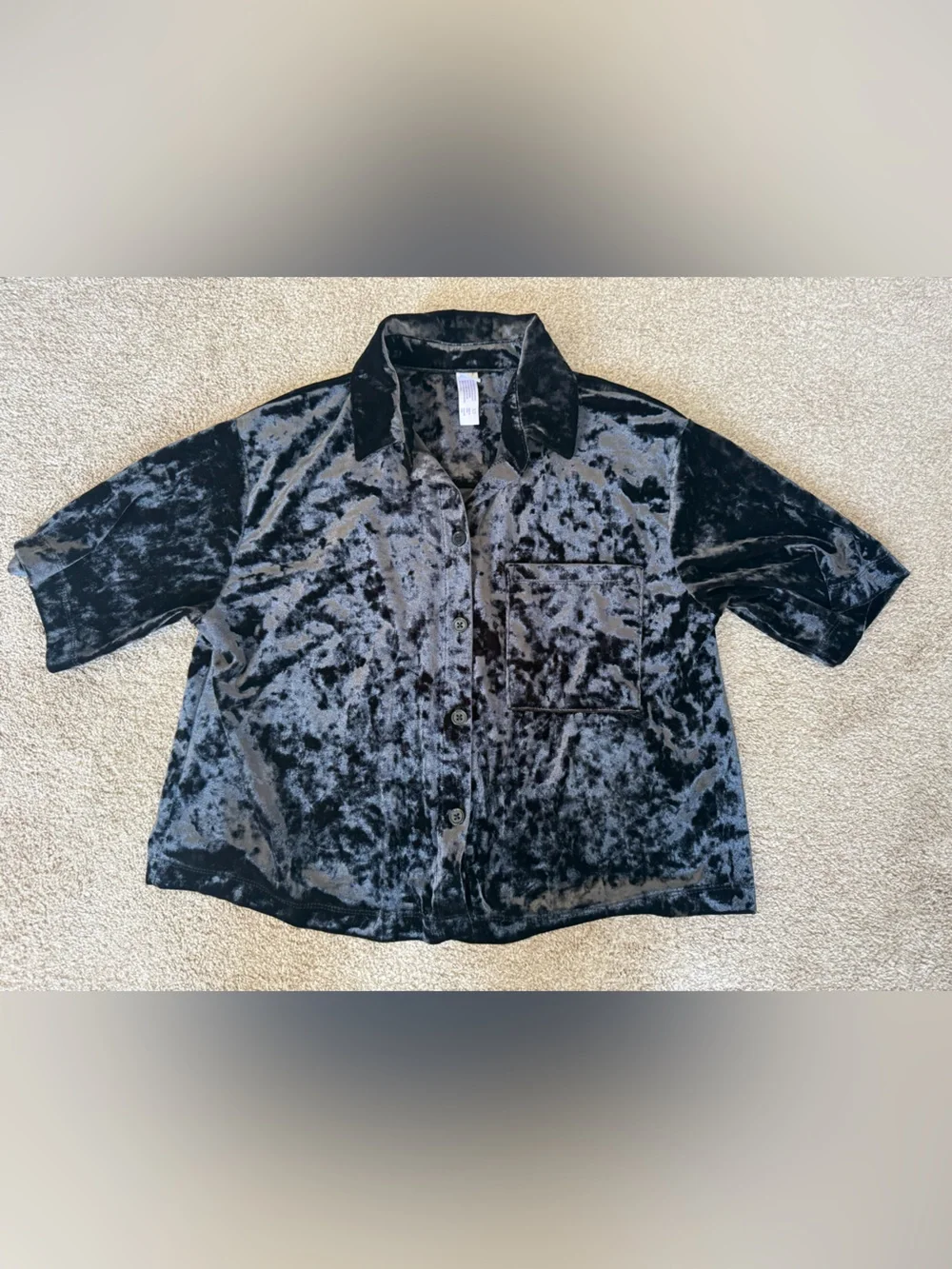 Stars Above Black Crushed Velvet Pajama Set